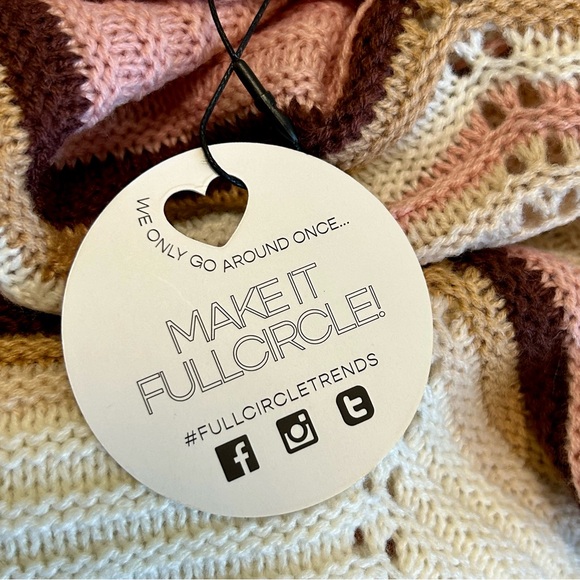 FCT Full Circle Trends Sz 3X Pink & Beige Sweater NWT Zigzag Hem - Picture 5 of 6